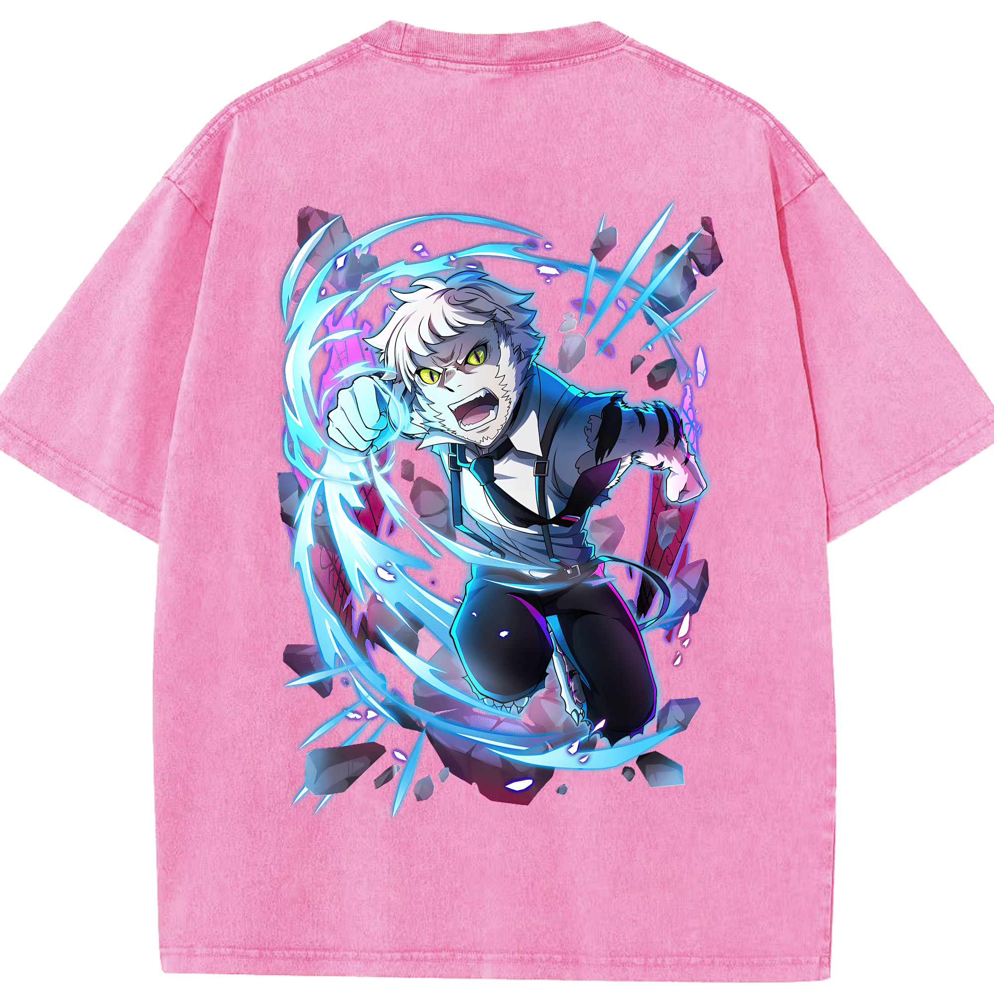 （画像用） 文豪ストレイドッグス Bungo Stray Dogs 綿100% ヴィンテージ風 半袖Tシャツ（背面プリント）
